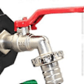Miniatyrbild 5 av 5: IBC Utloppskran 3/4 Tum IBC Adapter S100x8 Mässing IBC Kulventil Utloppskran Regntunna Tank Tillbehör