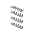 Miniatyrbillede 1 af 5: 4 stk. Rustfrit stål W-sd Burritos Pandekager D H S Ba Madstativ Til Opvask O