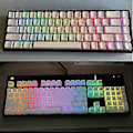 Miniatyrbilde 2 av 5: 143-tasters RGB Keycap PBT Pudding Dobbel Hud Melkeskudd Bakgrunnsbelyst Taster for ANSI for Corsair K70 K65 K6 GH60 GK64