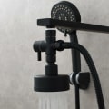 Miniatyrbilde 2 av 5: Treveisventil, messing avstengningsventil G 1/2, avstengningsventil for dusj, dusj, baderom, svart, DSF007C