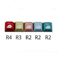 Miniatyrbillede 4 af 5: Tegneserie Keycap Sæt PBT Keycap Dye-subbed Keycap til MX Mekanisk Tastatur for Forbedret Skriveoplevelse Standardhøjde