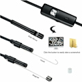 Miniatyrbilde 2 av 5: Endoskop, 1200P HD endoskopkamera, IP67 vanntett halvrigid inspeksjonskamera med 6 justerbare LED, for Android-telefon Windows Macbook-datamaskin