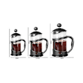 Miniatyrbillede 2 af 5: Stempelkande Praktisk Kaffemaskine Multifunktionel Holdbar Kaffekande Rustfrit Stål Glas