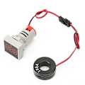 Miniatyrbilde 3 av 5: LED Indikatorlys Mini Digitalt Strømmeter LED Display Amperemeter Firkantet Signallampe (Rød)