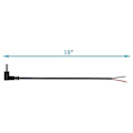Miniatyrbillede 2 af 5: (10 stk.) Udskiftning 3,5 mm X 1,35 mm 90 graders højre vinkel stik til åben ledning