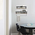 Miniatyrbilde 5 av 5: Flytende veggmontert hylle med håndkleholder, rustikke oppbevaringshyller, ideell for stue, soverom, bad, 2 stk. Charc