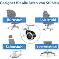 Miniatyrbilde 5 av 5: 5 Pakke Kontorstol Hjul 11 Mm / 22 Mm Erstatning Hardt Gulv For Gaming Stoler, Svingstoler, Fl