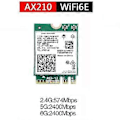 Pikkukuva 2 / 5: Wi-Fi 6e Ax210 langaton kortti 2400mbps Bluetooth 5.2 työpöytäsarja 802.11ax 2.4g/5ghz/6ghz Ax210ngw,wi