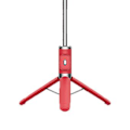 Miniatyrbillede 3 af 5: 104 cm Telefon Tripod med Dobbelt Foldbart Udfyldningslys og Bluetooth Fjernbetjening til Selfie Live Broadcast Rød