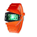 Miniatyrbillede 5 af 5: Unisex LED Fly Digitalur: Farverigt Multifunktionelt Design til Stilfulde Mænd og Kvinder i Orange