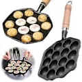 Miniatyrbild 4 av 5: 14 Hål Non-Stick Takoyaki Maker Bläckfiskbollsmaskin Bläckfisk Bakmaskin Hemmabakningsformar Formbricka Kök, A
