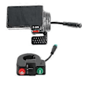 Miniatyrbillede 1 af 5: 6-pin LCD-display dashboard + kontaktknap til Pro+ elektrisk scooter, instrumentdisplay, udskiftningstilbehør