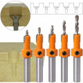 Miniatyrbilde 2 av 5: 5 stk Tre Fase Drill Bit Countershaft HSS Tapered Drill Bit Drill Bit