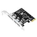 Pikkukuva 1 / 4: Ssu 4 Portin USB 3.0 PCI-e -laajennuskortti Pci Express Pcie Usb 3.0 Hub -sovitin 4-porttinen Usb3.0-ohjain