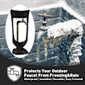Miniatyrbild 5 av 5: 2-pack långa utomhuskransskydd för vintern, 25 tum x 11 tum utomhusbrandpostskydd frysskydd återanvändbara vattentäta förtjockade för trädgårds L