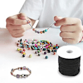 Miniatyrbilde 3 av 5: 0,8 mm Lærtråd Vokset Bomullstråd Snor Stropp Halskjede Tau For Smykkelaging DIY Armb