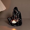 Miniatyrbilde 3 av 5: Spøkelseslysestake Halloween Horror Gotisk Lysestake Gotisk Skummel Telys Horror Lysestake Hvit