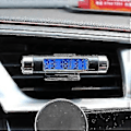 Miniatyrbild 4 av 4: 3-i-1 Fordonsinteriör Vädertermometer, Bil, Digital Klocka, Monitor, Clip-on För Lastbil Bil Fläkt 2st