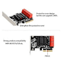 Miniatyrbillede 3 af 5: 6 Porte PCI Sata Controller Internt Udvidelseskort PCI-E til Sata 3.0 Adapter