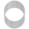 Miniatyrbilde 3 av 5: 10 Pakning 4 Tommers Sølv Drømmefanger Metallringer Blomsterringer Krans Makrame Kreasjoner Ring for Håndverk DIY