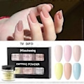 Miniatyrbild 5 av 5: 10ml Dipp Nagelpulver Nagelkonst Glitterpulver Set 6 Färger för Fransk Nagel Förlängning Nagel Manikyr Set Inget UV/LED Nagellampa Behövs