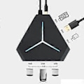 Miniatyrbild 2 av 4: Usb Hub Splitter Abs Förlängningshubb Interface För Laptop Dator, svart
