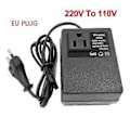 Miniatyrbild 1 av 5: 200W Spänningsomvandlare 220V Till 110V Nedtransformator Spänningsomvandlare Reseadapter EU-kontakt Inverter