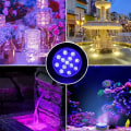 Miniatyrbillede 3 af 3: Nedsænkelige LED-lys, Vandtætte LED-pool-lys med fjernbetjening (RF), 16 farver, RGB LED-lys til akvarium, swimmingpool og fest