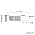 Miniatyrbilde 4 av 4: 1 stk., Uttrekkbar 50 mm avløpsrør Hurtigkoblingsslange 5 cm Kobles bare til nedløpsrøret 5 cm utløpsrør