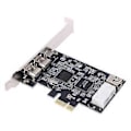 Miniatyrbillede 3 af 5: PCIe 3 Porte Firewire Kabel Udvidelseskort PCI for Express 1394B & 1394A TI XIO2213B Chipset Adapter til Desktop PC