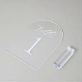 Miniatyrbilde 2 av 5: Klare Bue Bordnummer for Bryllup, 5x7in Buet Akryl Bordnummer 1-10+Stativer, Klar Akryl Bue Bordplate Skilt