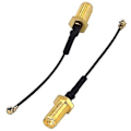 Miniatyrbilde 5 av 5: 2 stk/lot 2.4ghz 3dbi Wifi 2.4g Antenne Rp-sma Trådløs Ruter+pci U.fl Ipx Til Rp Sma Ma