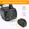 Miniatyrbilde 2 av 5: Nedsenkbar vannpumpe, akvariepumpe justerbar 200l/h 3w ultra-stille Catit USB-pumpe for Tang fisketank fontene fiskedam