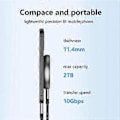 Miniatyrbild 5 av 5: M.2 Magnetiskt Hårddiskkabinett NVME Solid State 2230/2242 Mobiltelefon Extern Typ-C Mobilt Hårddiskkabinett