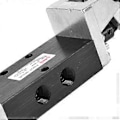 Miniatyrbillede 4 af 4: G1/4in Aluminiumlegering 2 Positioner 5 Vejs Luft Pneumatisk Fodtrykskontrolventil 0.8Mpa