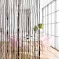 Miniatyrbillede 3 af 5: Strenggardin 100 x 200 cm Vægpanel Vindue Dør Rum Frynser, ideel til strengdør, myggenet, rumdeler, julebryllupshave