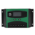 Pikkukuva 1 / 4: 12V/24V Aurinkolataussäädin Aurinkosähköinen Latausohjain Kahdella USB-portilla 40A