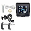 Miniatyrbillede 3 af 4: Motorcykel Solar TPMS Motor Dæktryk Temperatur Overvågningssystem Kit USB Opladning