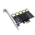 Pikkukuva 2 / 4: Lisäkortti PCI-Express Riser -kortti PCI-E 1X - 5 ulkoista 16X USB3.0 PCI-e -sovitinta