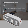 Miniatyrbild 4 av 5: Spegelklocka Alarm Snooze 12/24 Digital Elektronisk Bordsensor