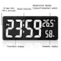 Miniatyrbillede 5 af 5: LED Digital Væg Ur, Ciffer Display, Indendørs Temperatur & Fugtighed, til Bondehus, Hjem, Klasseværelse, Kontor Grøn