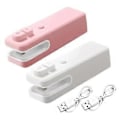 Miniatyrbilde 2 av 5: Oppladbar poseforsegler, bærbar USB-oppladbar mini poseforsegler med kutter for snacks, mat, vakuumposer, varmeforsegling