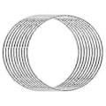 Miniatyrbilde 2 av 5: 10 Pakning 4 Tommers Sølv Drømmefanger Metallringer Blomsterringer Krans Makrame Kreasjoner Ring for Håndverk DIY