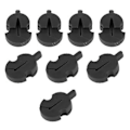 Miniatyrbillede 5 af 5: 8 stk. Violin Dæmper Justerbar Gummi Lyddæmper Enkelt Hul Øve Dele Tilbehør Sort