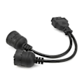 Miniatyrbillede 2 af 5: 29,5 cm Lastbil Diagnostisk Adapter Kabel Hun 16pin OBD2 til 9+6pin Scanner Tilslutningsledning