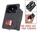 Miniatyrbillede 1 af 5: (r) Indgangsstik med sikring S 10a 250v 3 ben Iec320 C14