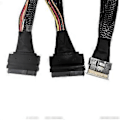 Pikkukuva 3 / 5: Kiintolevyn kaapeli SFF8654(8I) Slim SAS - 2SFF8639 NVMe U.2 -kiintolevyn kaapeli, monitoimiset kiintolevytarvikkeet