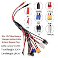 Miniatyrbilde 2 av 5: Åtte i Én RC Lipo Batterilader Splitter Kabel Adapter Kobling 4.0mm Plugg til JST T Plugg XT60 EC3 Futaba Tamiyas