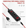Pikkukuva 2 / 5: Usb Et -kuulokkeet melua vaimentavalla mikrofonilla PS5-läppätietokoneelle, korvan päälle tulevat langalliset puhelukeskuskuulokkeet