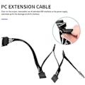 Miniatyrbillede 4 af 5: 15 Pin Sata Extens Drev Kabel 1 Til 5 Fe Splitter Adapter Kabel